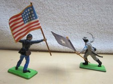 2 Vintage Britain Deetail CUSTOMIZED CONVERSIONS BLUE GREY Civil War Soldiers