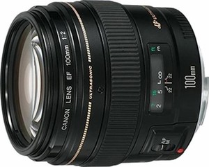 Canon EF 100mm f2 USM Black Photography Camera Lens