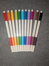 LEGO Fine Tip Gel Pen Lot -11 different colors, brand new, protective tip intact