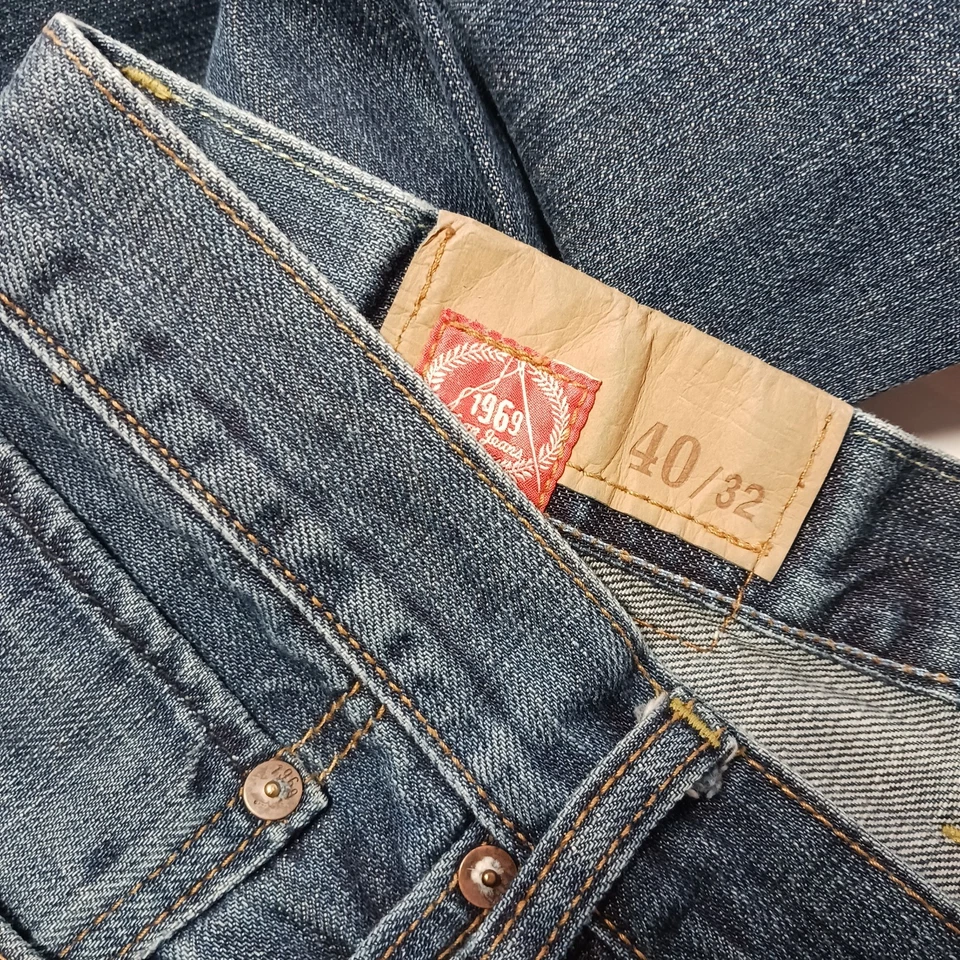 Y2K 2007 Gap 1969 Standard Relaxed Fit Jeans Mens Sz 40X32 Dark Blue Denim - Image 4 of 4