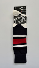 TCK Performance Athletic Socks Navy White Red Medium 1 Pair New Made USA