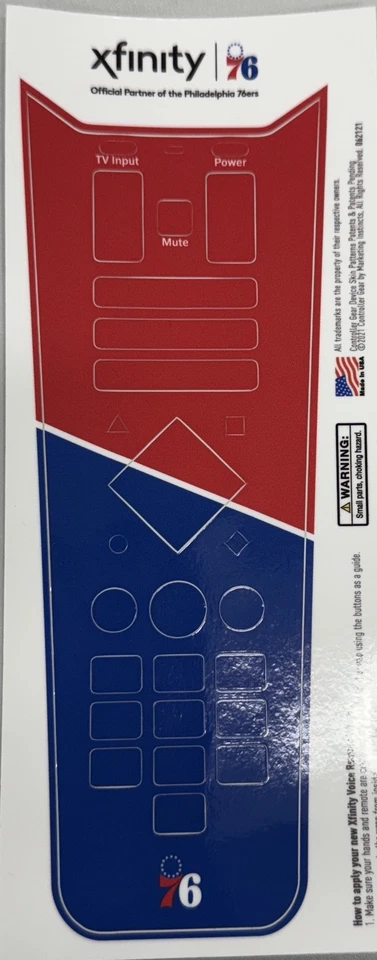 Xfinity XR15 Remote Sticker/Decal 4 Major Philadelphia Teams Bundle - Image 2 of 4