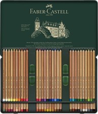 Faber-Castell 60-Piece Pitt Pastel Pencils in A Metal Tin