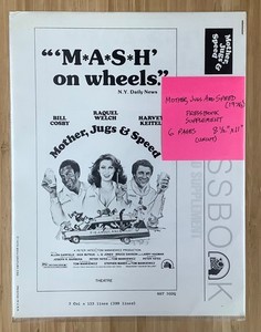 Mother, Jugs & Speed (1976) movie pb ad supplement 6 pages 8 1/2" x 11" uncut