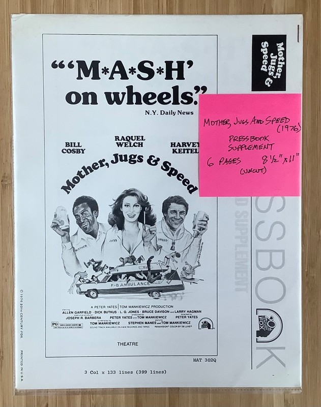 Mother, Jugs & Speed (1976) movie pb ad supplement 6 pages 8 1/2" x 11" uncut