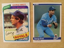 George Brett Card Lot 1980 Topps  EX CD, 1984 Fleer EX-NRMINT COND SEE PICTURES