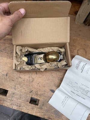 Lie Nielsen 60½ Rabbet Block Plane Early No Nicker Box Papers A2 USA