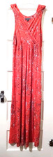 FLASH SALE!! Covington LARGE LONG MAXI BOHO STRETCHY Dress Orange Brown Paisley