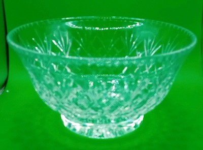 THOMAS WEBB ATEMBERAUBENDE KRISTALL-OBSTSCHALE MIT FUSS 8'' X 4,5'' ENGLISCH GEÄTZT
