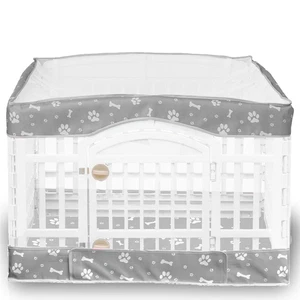 Thinmuhand 2 Pack Dog Playpen Cover And Bottom Pad Fits For 36 Inch 4 Panels