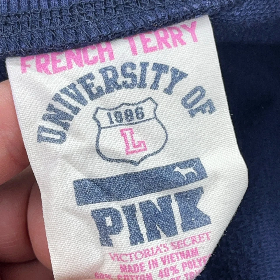 Vestido sudadera vintage Y2K Victoria Secret University of Pink para mujer grande azul Foto 3 de 4