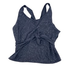 Lululemon PEQUEÑO It's A Tie Tank Crop Wrap Top Splatter Dye Ballet Negro SIN TALLA