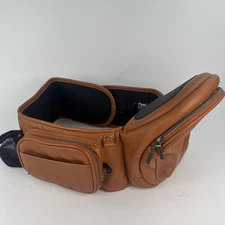 Tushbaby Vegan Leather Cognac Baby Hip Carrier Adjustable + Snug - Open Box