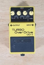 BOSS OD-2 TURBO Over Drive Black Label 1990 UNTESTED No Power Supply