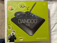 Wacom Bamboo Fun CTE450K USB Drawing Tablet With Pen Mouse Black In Box