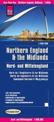 Reise Know-How Landkarte Nord- und Mittelengland / Northern England & the Midlan