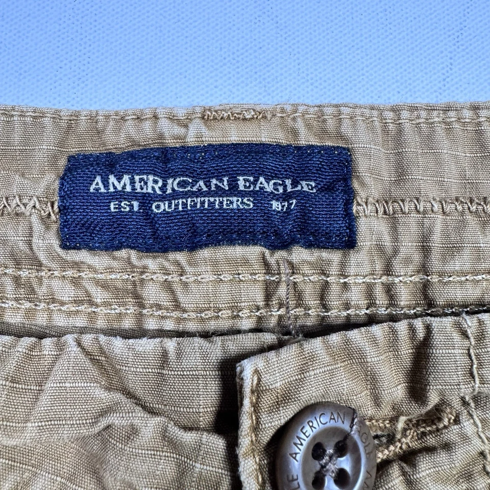 VTG American Eagle Shorts Mens 36 Brown AE3 Cargo Military Army Skate Hiking Y2K - Image 4 of 4