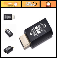HDMI EDID Emulator Adapter, 3rd Gen Aluminum, 4K 60Hz, Works with Mac  AV Devic