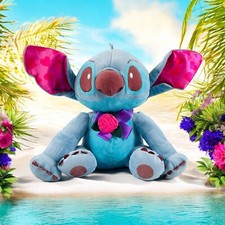 Disney Parks Valentine  s Day Stitch Plush 10" Stuffed Animal 2023 Hearts Flower