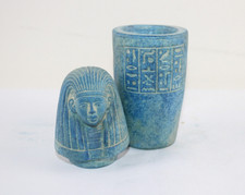 HANDMADE ANCIENT EGYPTIAN ISIS CANOPIC Jar Mummification Pharaoh Egypt (BA)