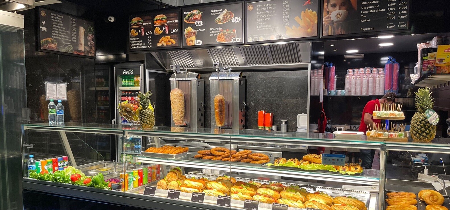 dönerladen, Dönerladen zum Verkauf im Hauptbahnhof in Gelsenkirchen
