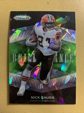 2021 Panini Prizm Nick Chubb Brilliance Green Cracked Ice No. B-13 Centered Nice