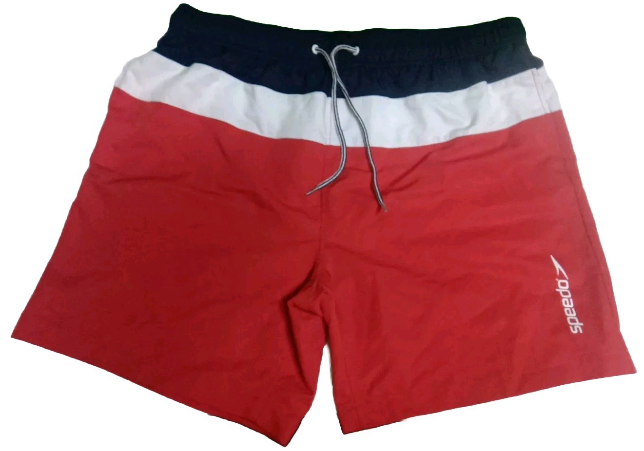 Speedo Swim Shorts Mens XXL Swimwear Chino Shorts Lined Trunks Red
