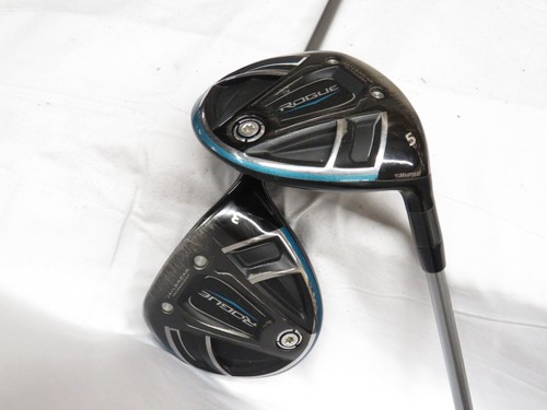 Used Callaway Rogue 3 and 5 Fairway Wood Set Quaranta 50 Regular flex 3W 5W +HC