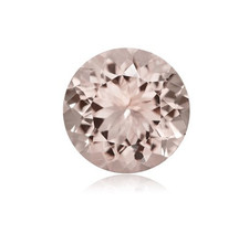 Genuine Natural Morganite Round Faceted Peach Pink Color Loose Stones 5mm - 8mm