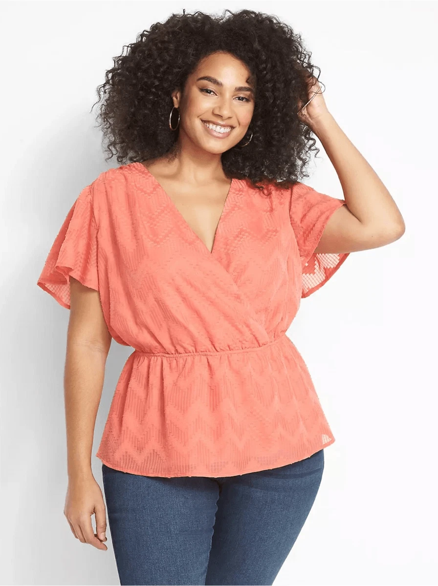 Peplum top on sale size 18