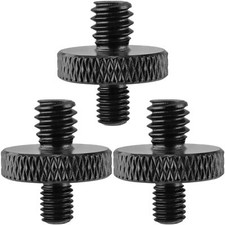 3 PCS 1/4" to M5 Camera Tripod Screw Adapter Threaded Nut Connector Set