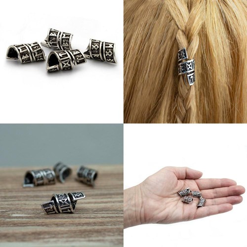 Viking Rune Beard Bead Coil Set (4) - Norse Rings for Hair, Coils | eBay