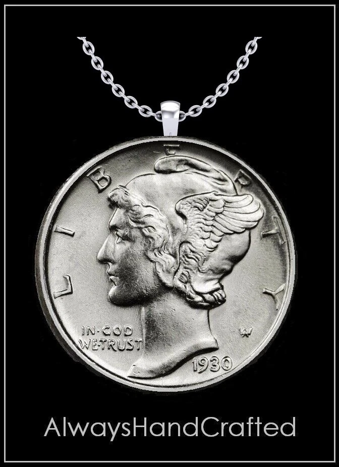 Mercury dime hotsell necklace silver