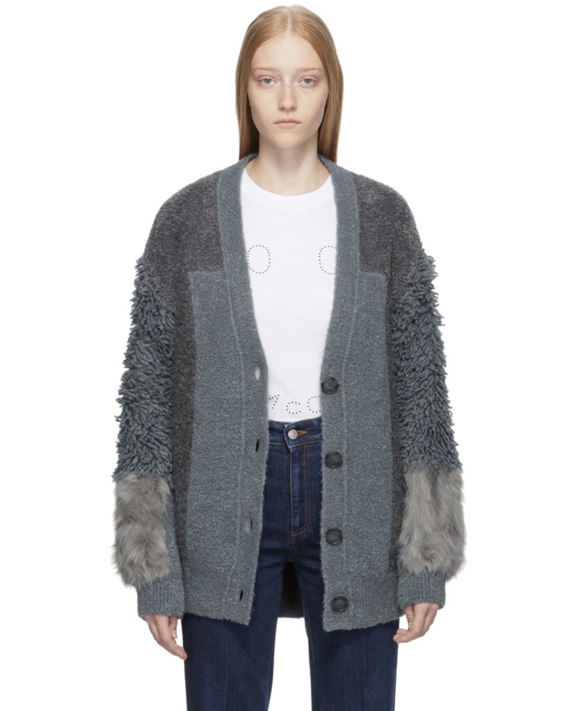 Stella McCartney fur Free Patchwork Cardigan RRP … - image 3