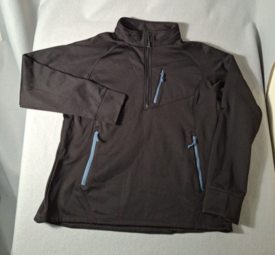 SCHMIDT Workwear Womens XL Fleece Half Zip Crew Jacket Fit For Her Chore Black