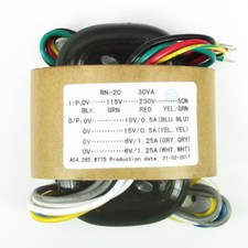30VA 30W 15V *2 + 6V *2 R-Core Transformer fo...