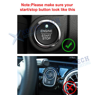 Real Carbon Fiber Engine + Cigarette Eject Button Cover For Ford Taurus  Raptor