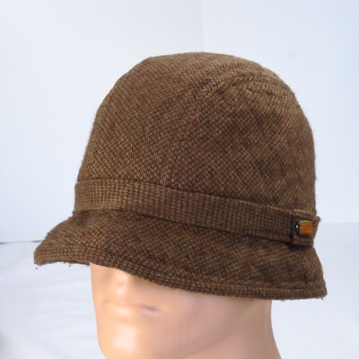 Vintage Totes Wool Blend Bucket Rain Hat Sz Large Brown 