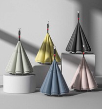 Durable Windproof Reverse Umbrella with Safety Reflective Strip