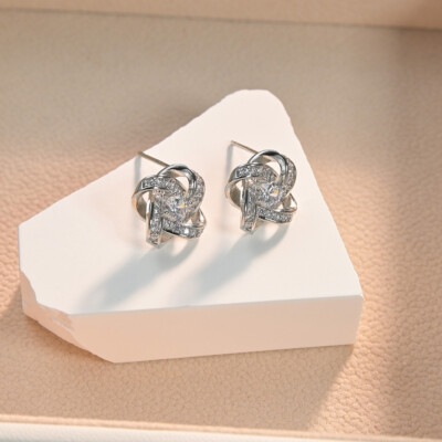 Auflösung Rabatt Ohrringe leuchtende Zirkonia zierlicher Schmuck Valentinstag