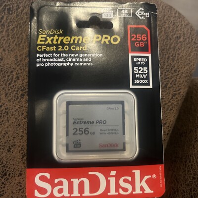 Sandisk SDCFSP-256G-A46D 256gb Extreme Pro Compact Flashflsh Rev D 525/450mb/s