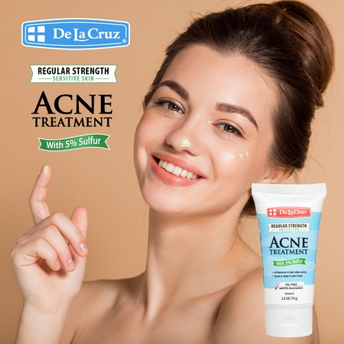 De La Cruz 5% Sulfur Ointment Acne Medication /SENSITIVE SKIN 2.6 OZ Exp 09/26 - Picture 3 of 10