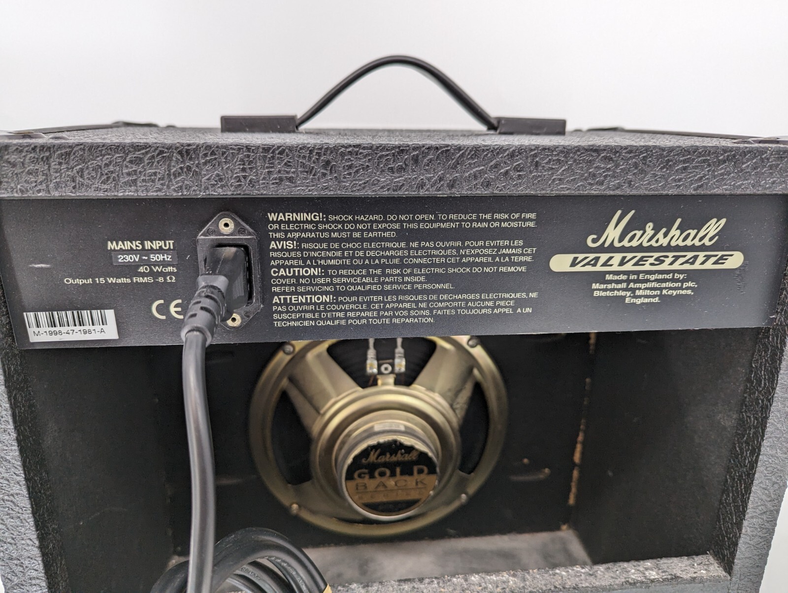 Marshall VS15R Valvestate Guitar Amplifier with Reverb Amp *Spares* eBay