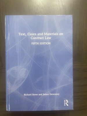 Text, Cases and Materials on Contract Law Fifth Edition Hardcover (2023)