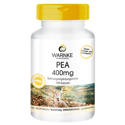 PEA 400 mg - 100 Kapseln, mit L-Leucin, vegan | Warnke Vitalstoffe