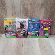 Big Idea Veggie Tales Christian Animated Cartoon Mixed VHS Video Tape LOT of 4