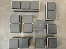 Berker W.1 Wassergeschützt Aufputz IP55 grau, Steckdose, Schalter, wählbar