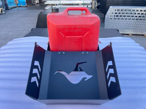 380Widex200Depthx500Hmm Black Kangaroo Aluminium Jerry Can Holder 3mm Flat Plate - Picture 8 of 16