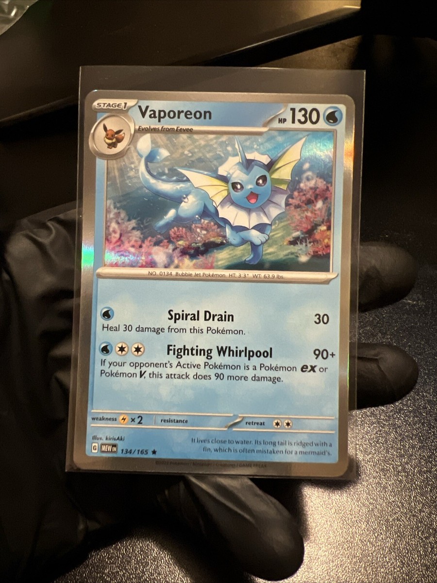 Pokémon TCG Vaporeon Scarlet & Violet-151 134/165 Holo Holo