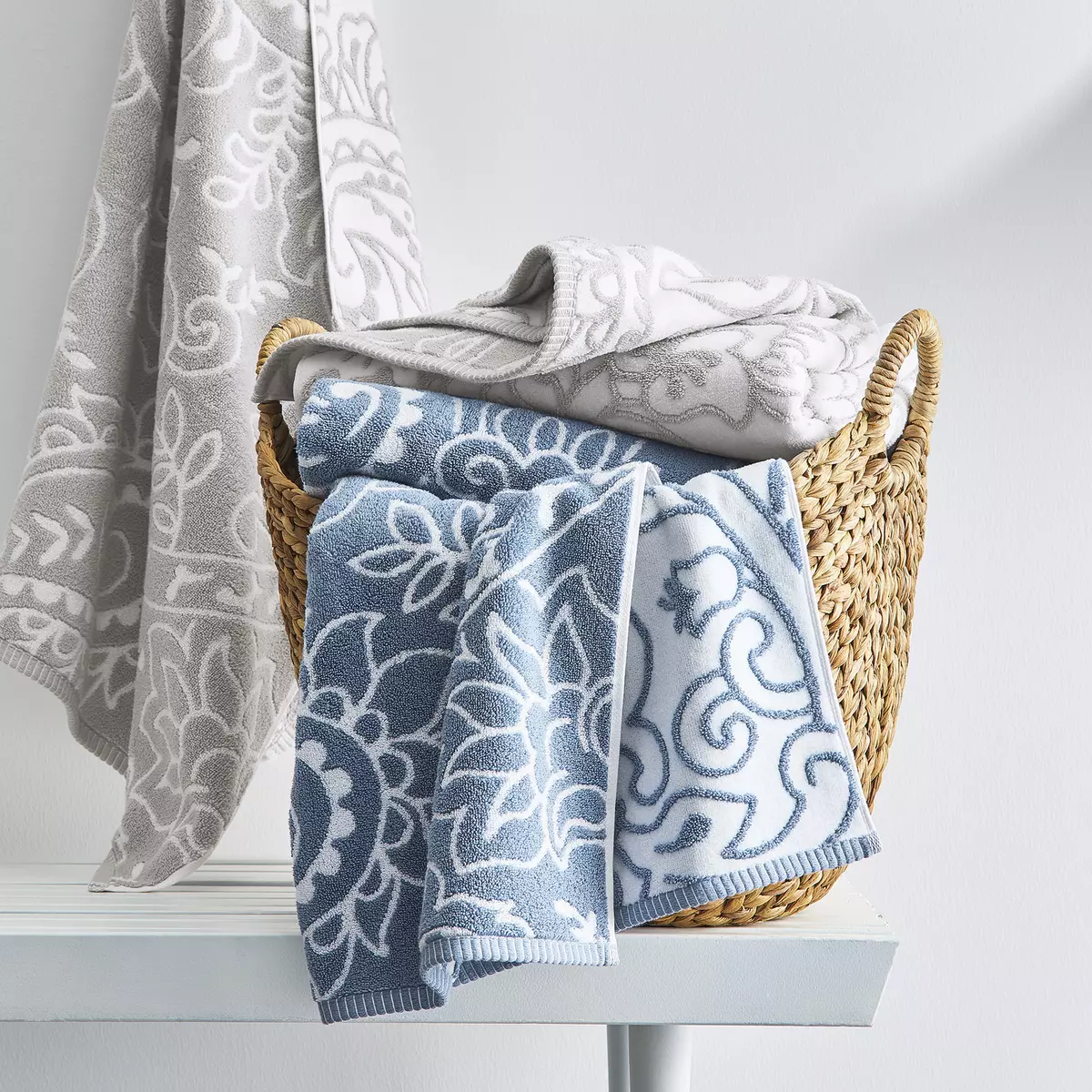 Soft Silver Bath Towel, Sheared Paisley, Better Homes & Gardens Towel  Collection